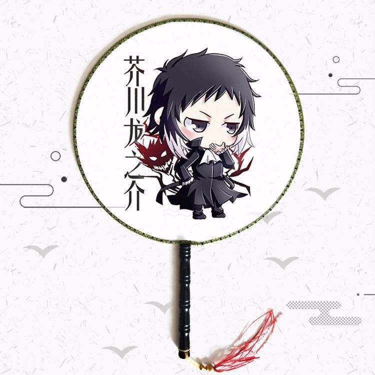 Quạt tròn cổ trang Bungou stray dogs - Văn hào lưu lạc anime cầm tay