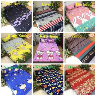 Bộ ga + 2 gối  cotton poly cute 1m6 - 1m8
