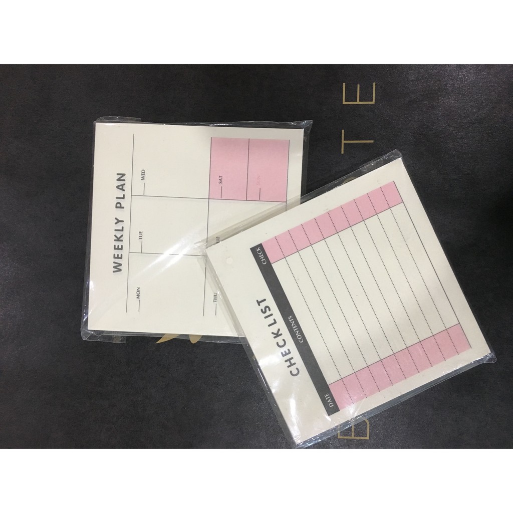 Giấy Note màu hồng dễ thương ( com bo 10 thếp)