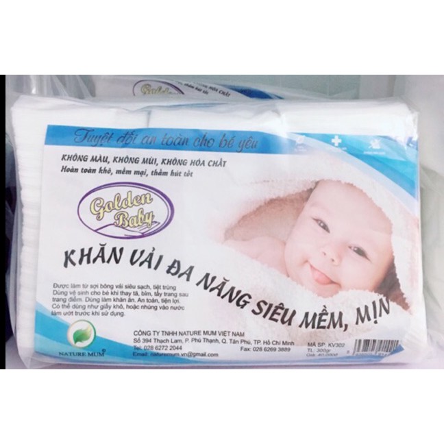 Khăn vải khô Golden Baby 300g (khoảng 280 tờ)