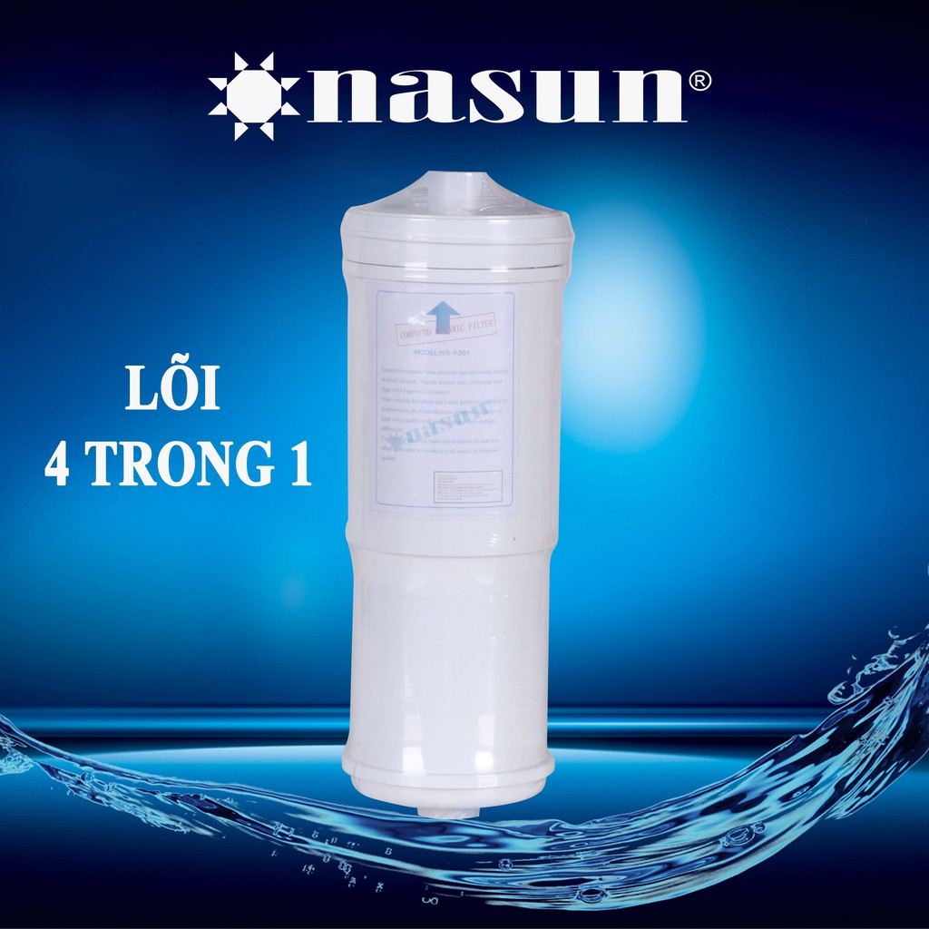 Lõi lọc 4 trong 1: UF + KDF + GAC + Khoáng chất NASUN NS-P201