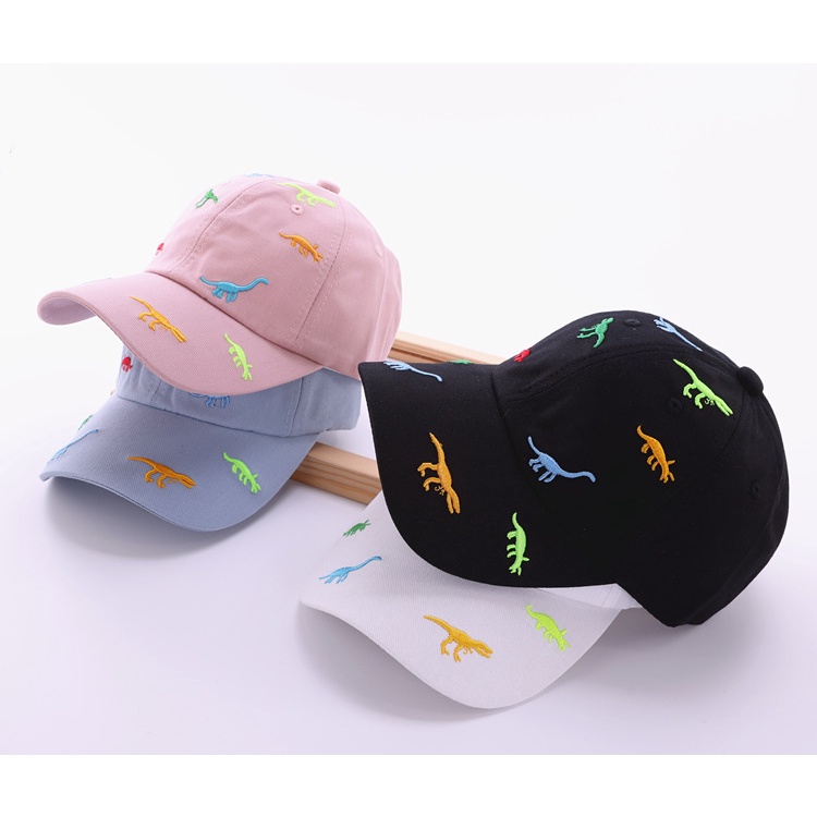 Mũ Lưỡi Trai vải thêu hình nhiều màu dễ thương cho bé trai bé gái từ 2-6 tuổi phong cách Hàn Quốc