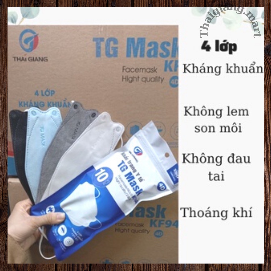 Khẩu trang 4d kf94 kháng khuẩn 4 lớp hàn quốc TGMASK chính hãng