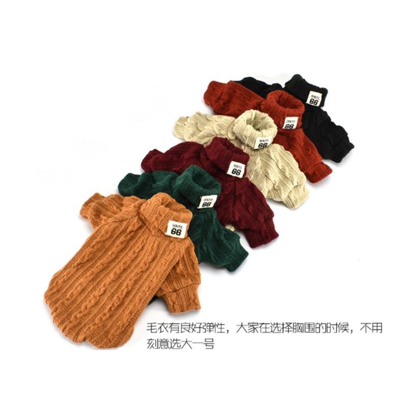 Áo Len cổ lọ siêu ấm cho thú cưng