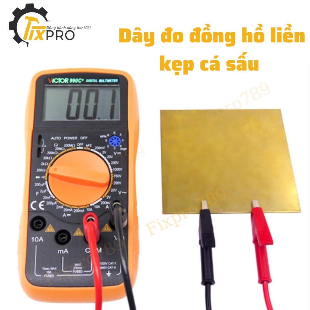 Dây bắp chuối 4mm liền kẹp cá sấu đồng nguyên chất bọc silicon 1 mét