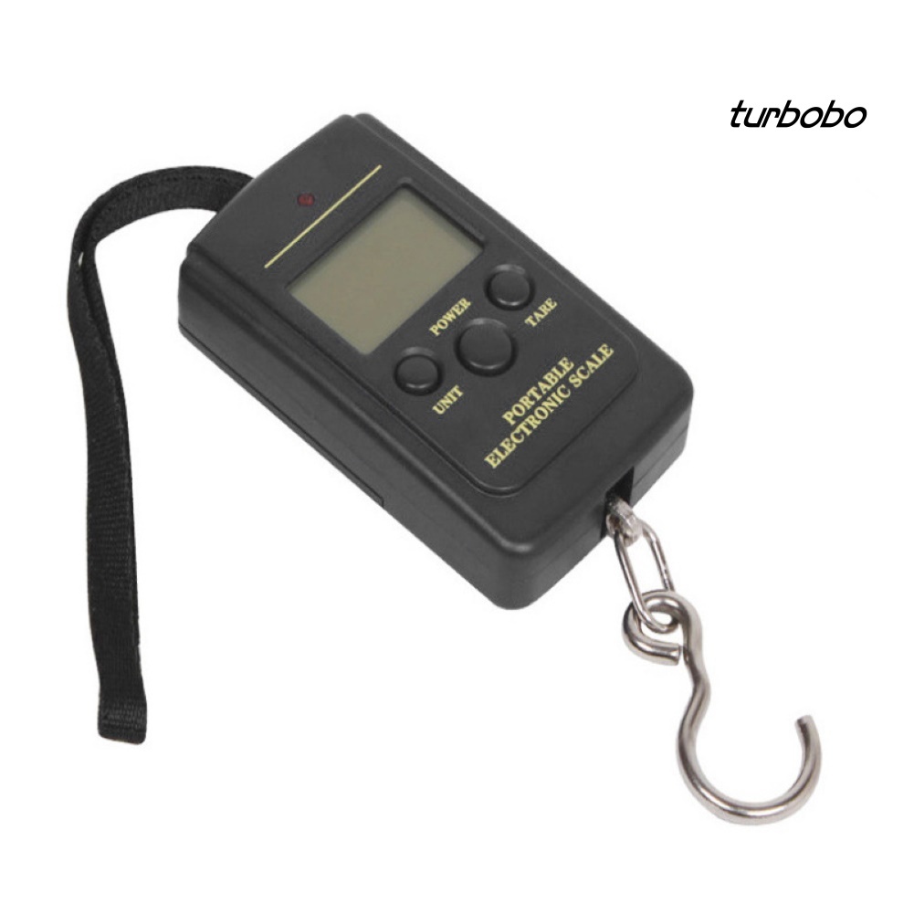 Cân Điện Tử Cầm Tay Tối Đa 40kg Kèm Móc Treo Cho Câu Cá Turbobo