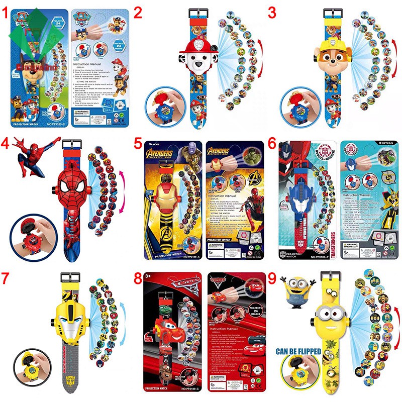 Đồng Hồ Đeo Tay Chiếu Hình Hoạt Hình Siêu Anh Hùng Cho Bé | BigBuy360 - bigbuy360.vn