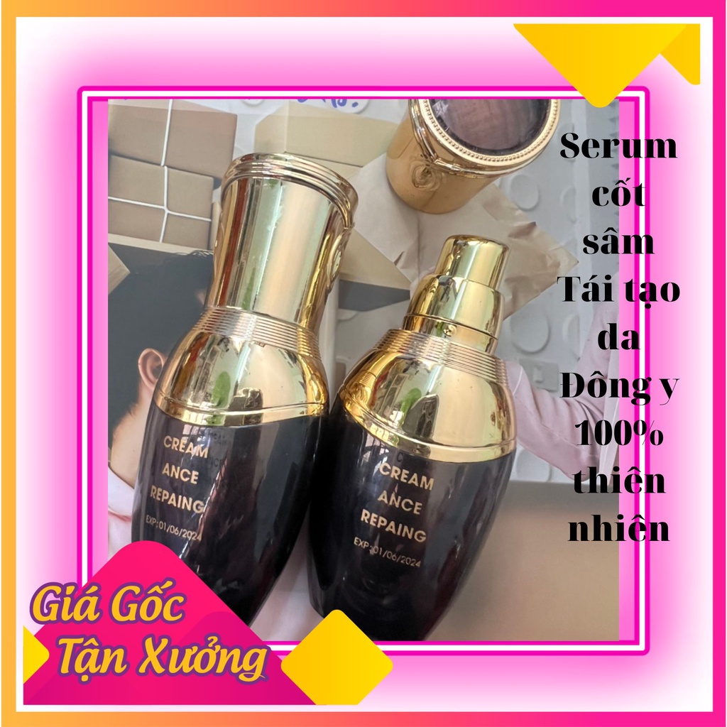 Serum cốt sâm Tái tạo da Đông y 100% thiên nhiên Hỗ trợ da khoẻ đẹp căng bóng từ gốc Giảm tận gốc các loại mụn, nám