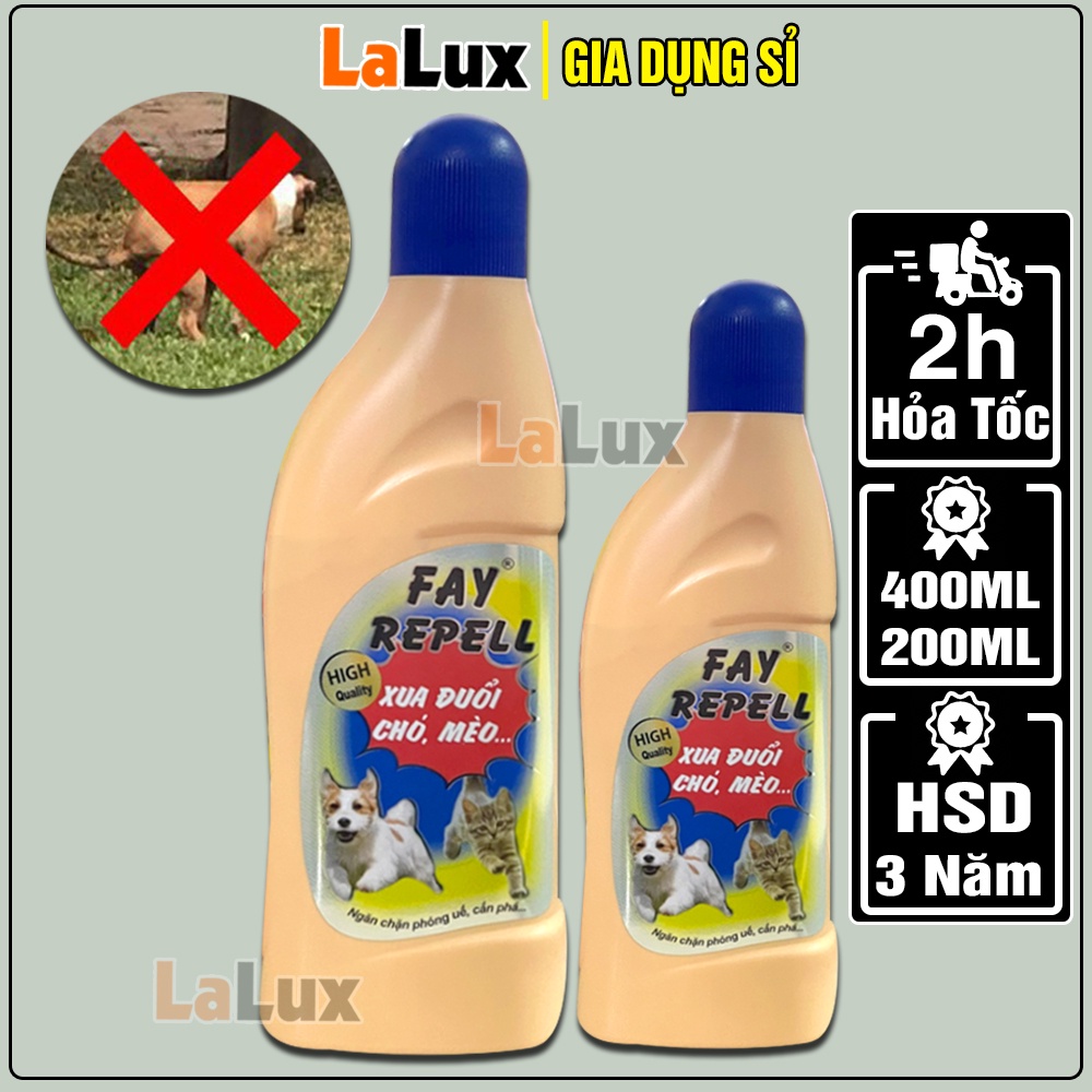 FAY REPELL Xịt Đuổi Chó Mèo Chai 400 / 200 ML - Xịt Ngăn Chặn Chó Mèo