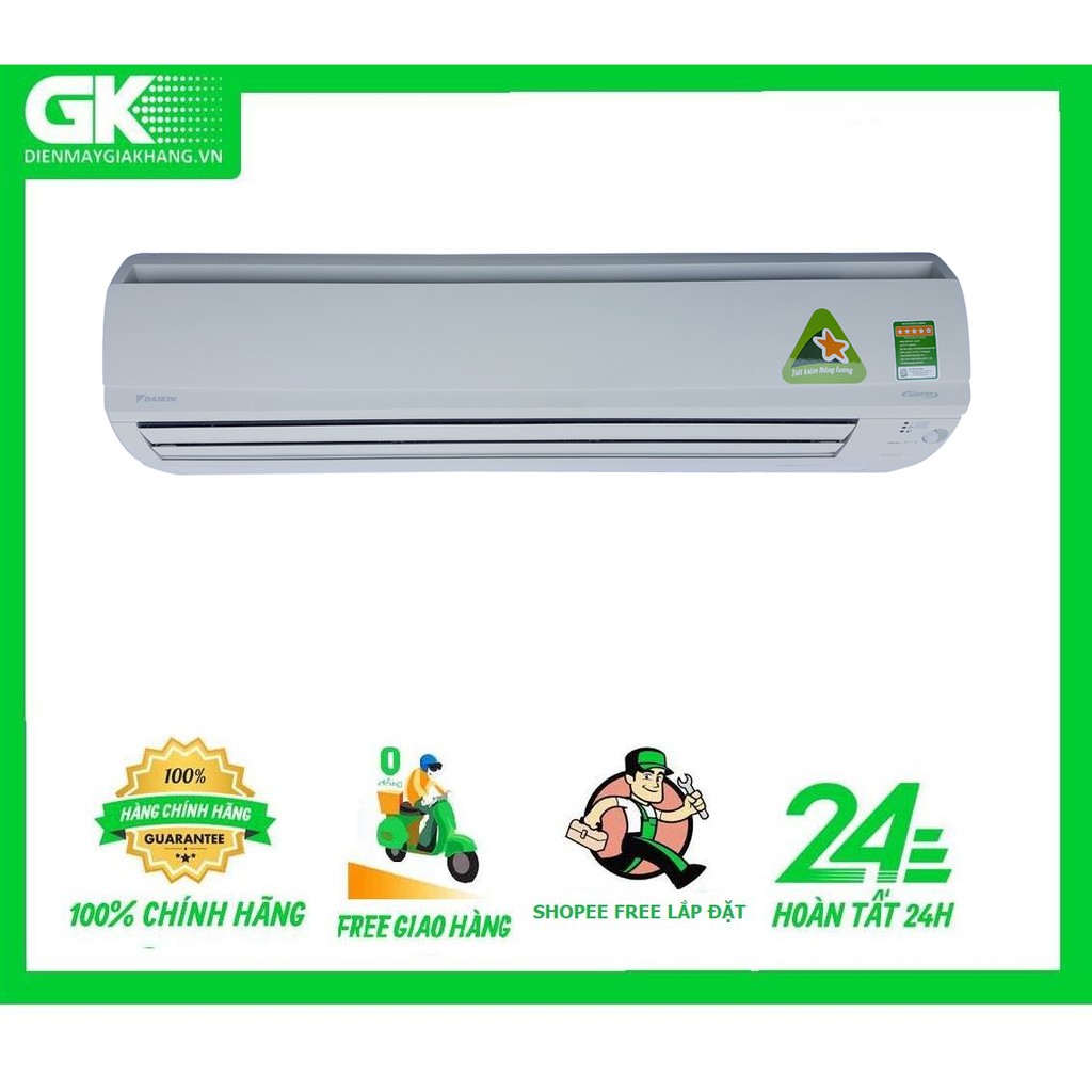 [Mã ELMS5TR giảm 5% đơn 5TR] MIỄN PHÍ CÔNG LẮP ĐẶT - FTKS60GVMV - Máy lạnh Daikin FTKS60GVMV 2.5 HP - FTKS60GVMV