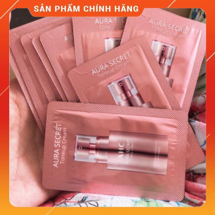 [Top Bán Chạy]·Sample Serum AHC Aura Secret Tone up Cream 🔥Kem dưỡng trắng căng bóng Aura Secret Toneup Cream AHC 50ml