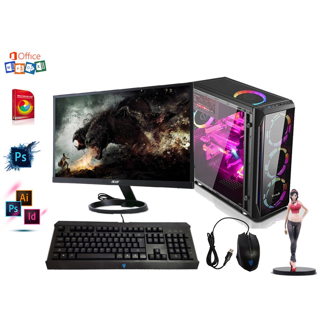 Máy Tính Chơi Game Mới 100% Core I3 4160 – VGA GTX 750TI