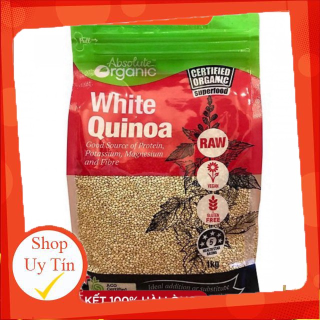 Hạt Quinoa Diêm Mạch Hữu Cơ 1Kg Cho Bé FREE SHIP Hạt Diêm Mạch Quinoa Úc Absolute Organic Thực Phẩm An Toàn Sức Khỏe