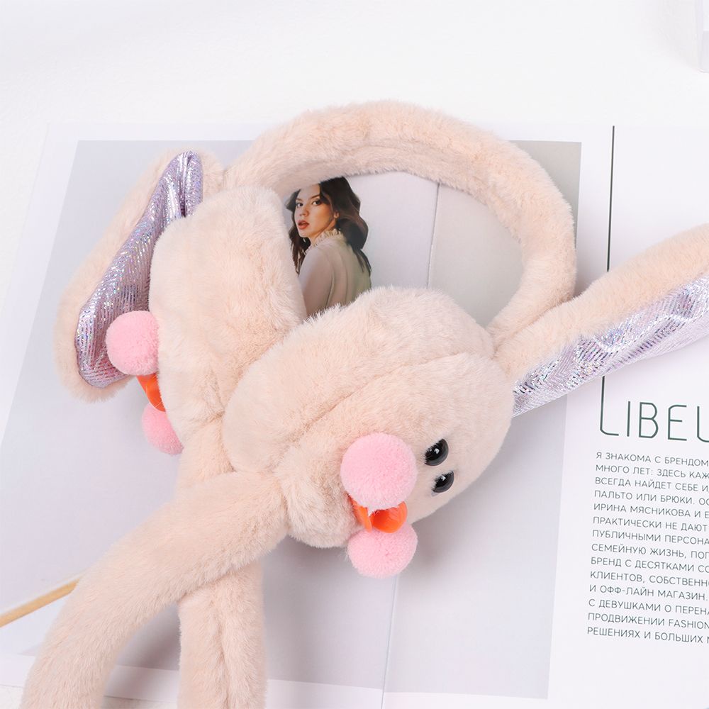 Okdeals Phụ Kiện Bịt Tai Bằng Vải Lông Mềm Hình Tai Thỏ Hoạt Hình Giữ Ấm Mùa Đông Đa Màu Sắc Dành Cho Nữ Đi Xe Đạp Ngoài Trời