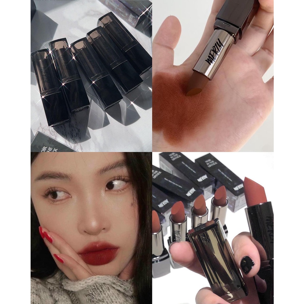 NEW 2021- Son thỏi MERZY NOIR IN THE LIPSTICK LAMII BEAUTY