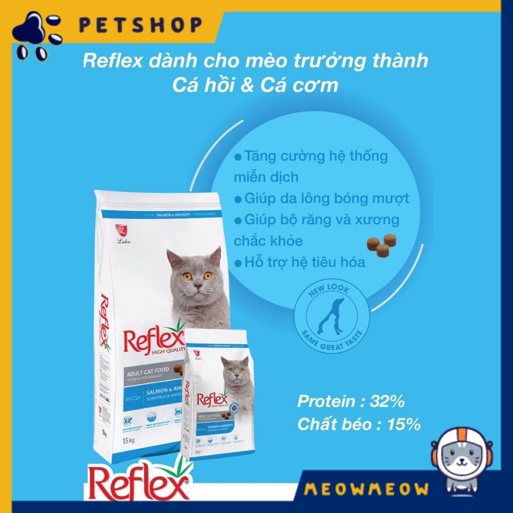 Thức ăn cho mèo Reflex Plus các vị | Túi 2KG | Hạt cho mèo lớn Reflex Plus cao cấp xuất sứ Thổ Nhĩ Kỳ.