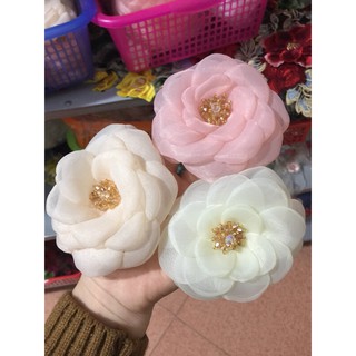 Hoa Voan thủ công đính áo