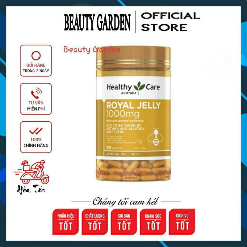 Sữa Ong Chúa🐝🐝 Healthy Care Royal Jelly 1000mg 365viên🐝🐝 [ Uy Tín+Chính Hãng+Date mới]