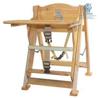  Ghế ăn dặm bằng gỗ 3 nấc điều chỉnh độ cao Misa 685