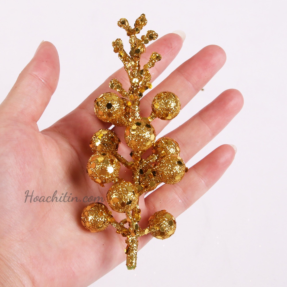 Trái sung kim tuyến trang trí tháp bánh tháp nước phụ kiện treo Tết