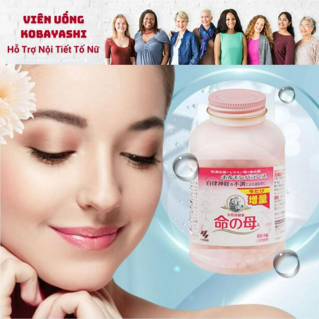 Viên Uống Tiền Mãn Kinh Kobayashi 864 Viên Nhật Bản, Viên Uồng Hỗ Trợ Nội Tiết Tố Nữ, Giúp Giảm Triệu Chứng Gây Khó Chịu