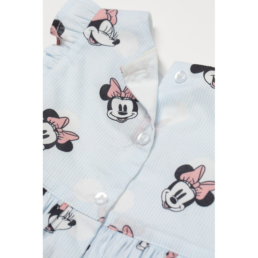 Váy xoè cotton xanh Minnie mickey HM H&amp;M_hàng chính hãng authentic