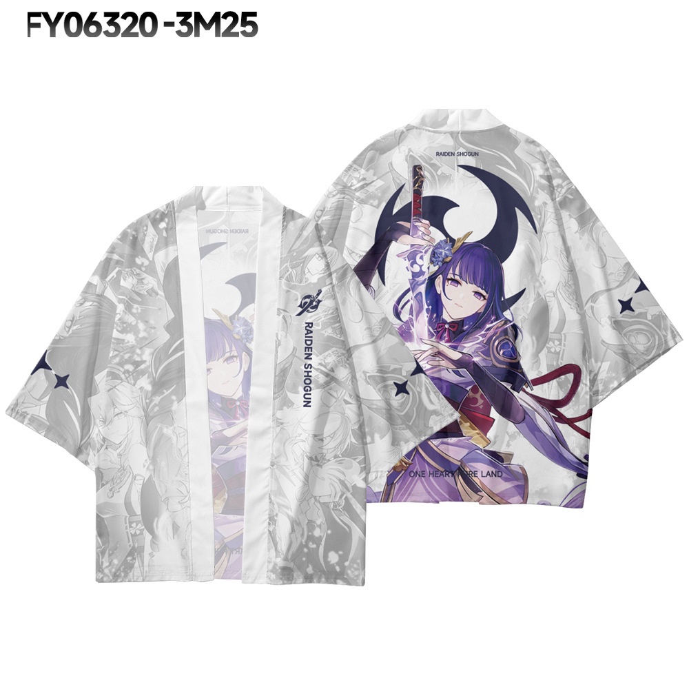 Hobby Genshin Va Chạm Beelzebul Kimono Haori Áo Khoác Ngoài Cosplay Anime Thời Trang Giản Dị Cỡ Lớn