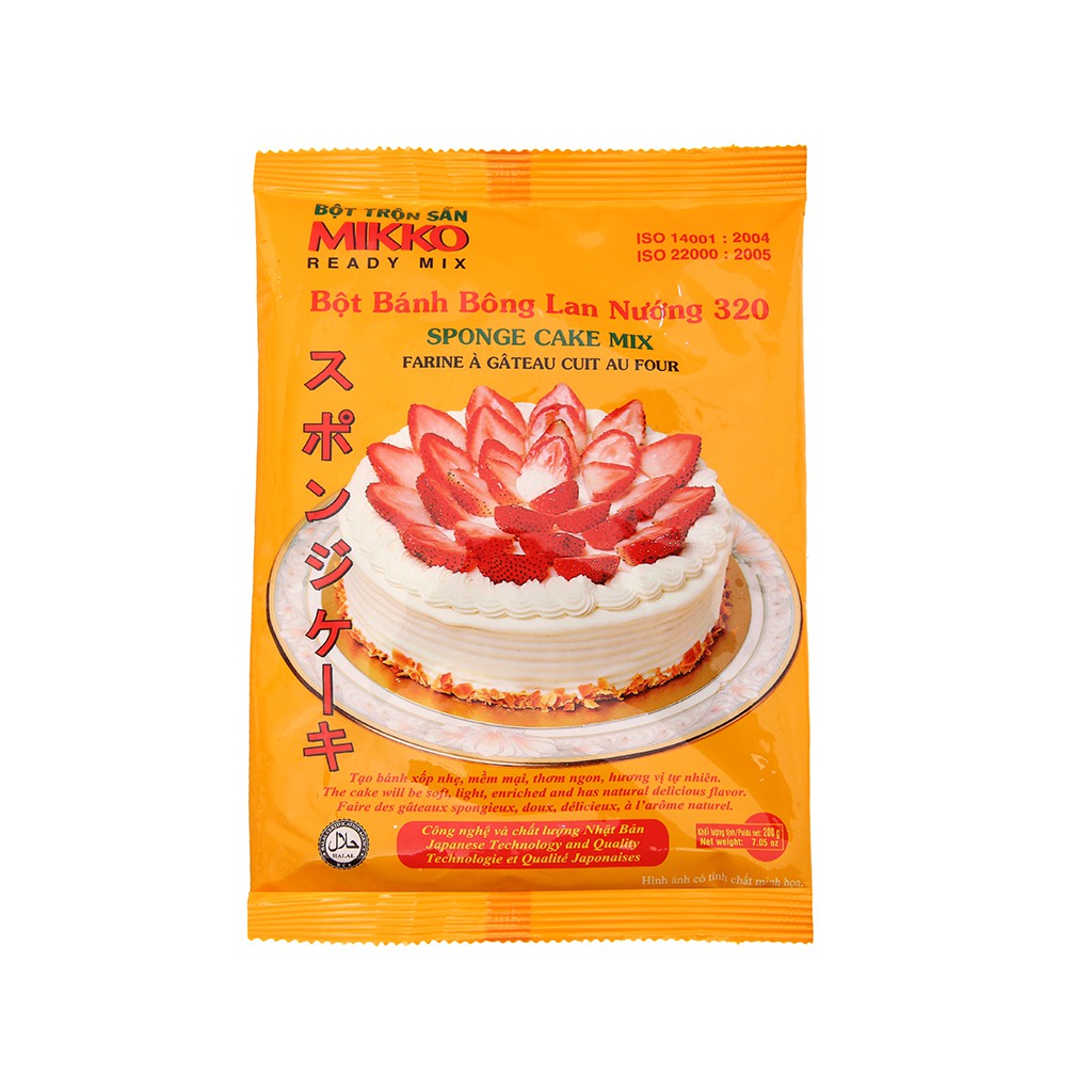 BỘT BÁNH BÔNG LAN MIKKO 200GR