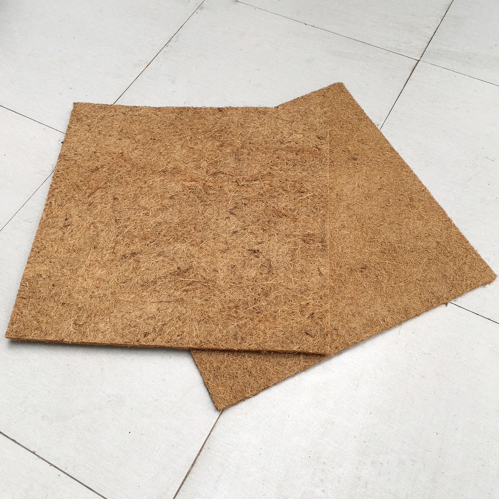 02 tấm thảm xơ dừa ép kích thước 50cm x 50cm trồng lan, ươm cây