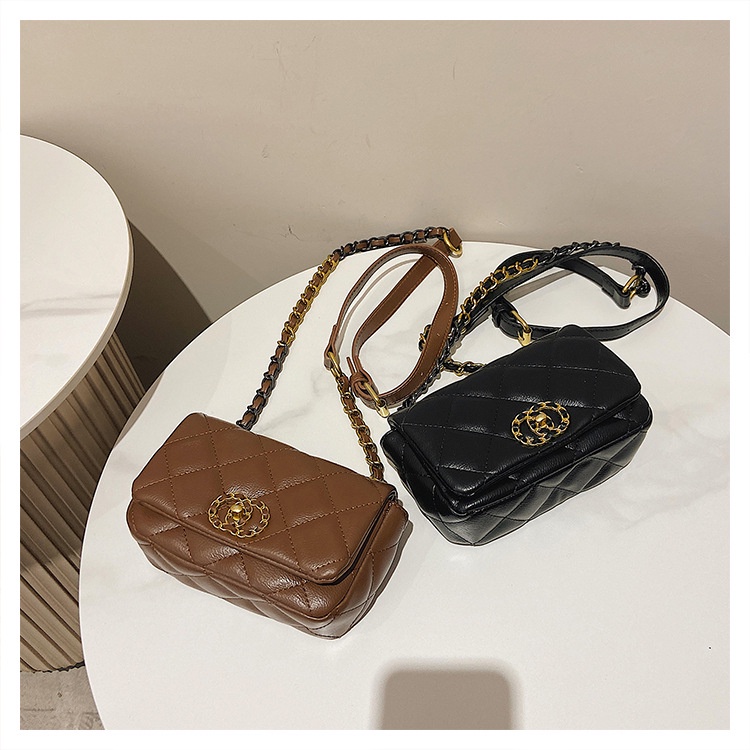 Túi Xách Mini Đeo Chéo Dây Kim Loại Thời Trang Cho Nữ