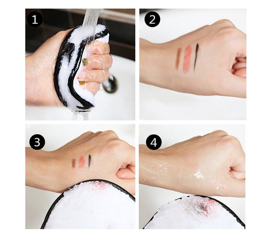 Bông Tẩy Trang Hình Tròn Bằng Sợi Tổng Hợp 4 Màu Tùy Chọn