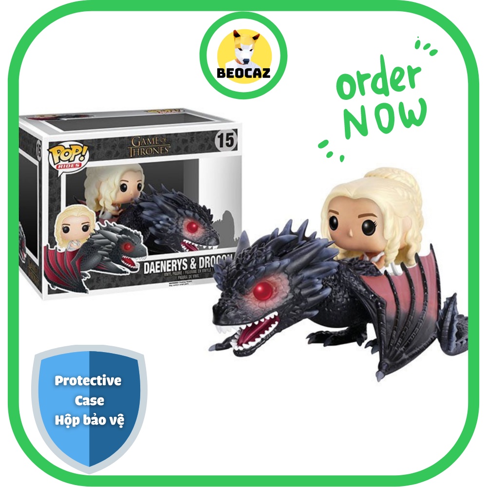 Mô hình Funko nội địa Trung to Mẹ Rồng Daenerys Targaryen cưỡi rồng Game of Thrones Trò Chơi Vương Quyền - Tặng Hộp