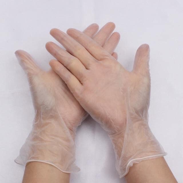 Găng tay không bột,hộp 50 cái, size S, màu trắng trong suốt