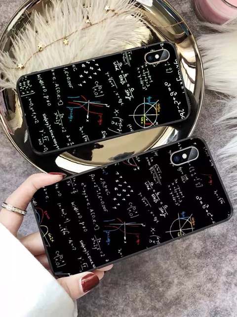 Ốp Lưng Kính Bóng Hình Học 13ProMax 12ProMax 11ProMax XSMAX X XS 7Plus FUKISHOP