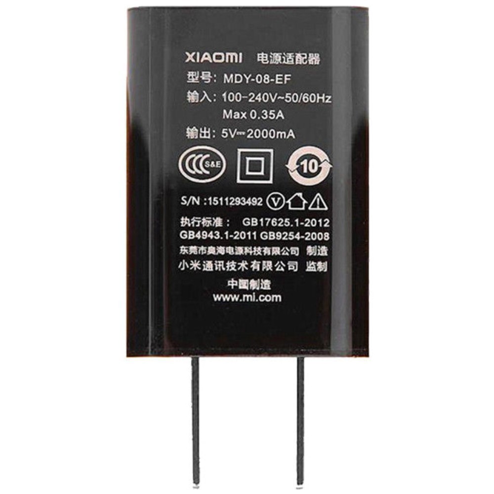 [Hỏa Tốc HCM] Củ sạc MDY-08-EF ( 5V-2A) (ĐEN)