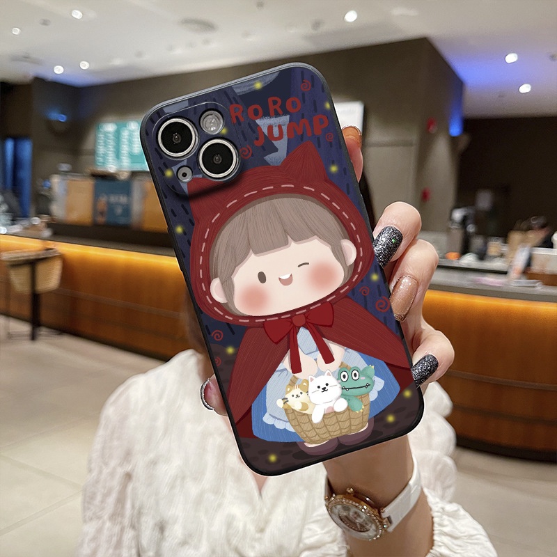 Ốp lưng iPhone Roro Em Bé Áo Đỏ chống sốc cho iPhone 6/6pl/6s/6spl/7/7pl/8/8pl/x/xs/11/12/13/pro/max - Chinchincase