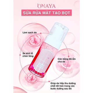 Sữa rửa mặt tạo bọt ONAYA - sữa rửa mặt Bông ONAYA trắng da ngừa mụn 100ml