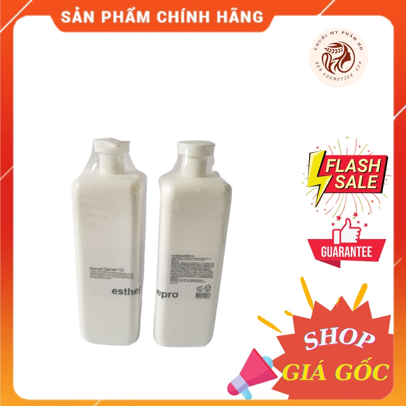 Sữa rửa mặt Nomal Cleanser 102 Esthepro 1000ml cho Spa, làm sạch, loại bỏ bụi bẩn, bã nhờn trên da, chống oxi hóa