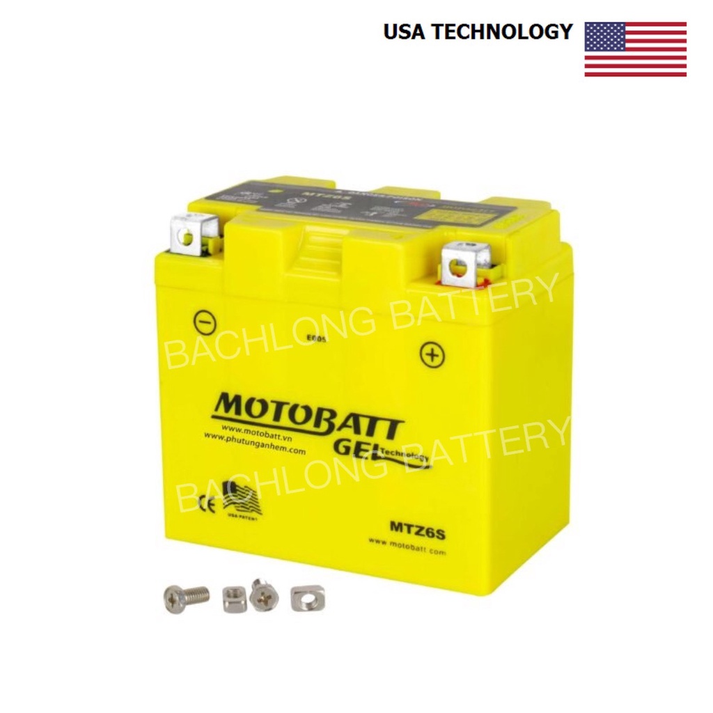 Bình Ắc Quy Gel MOTOBAT MTZ6S (12V - 6Ah)