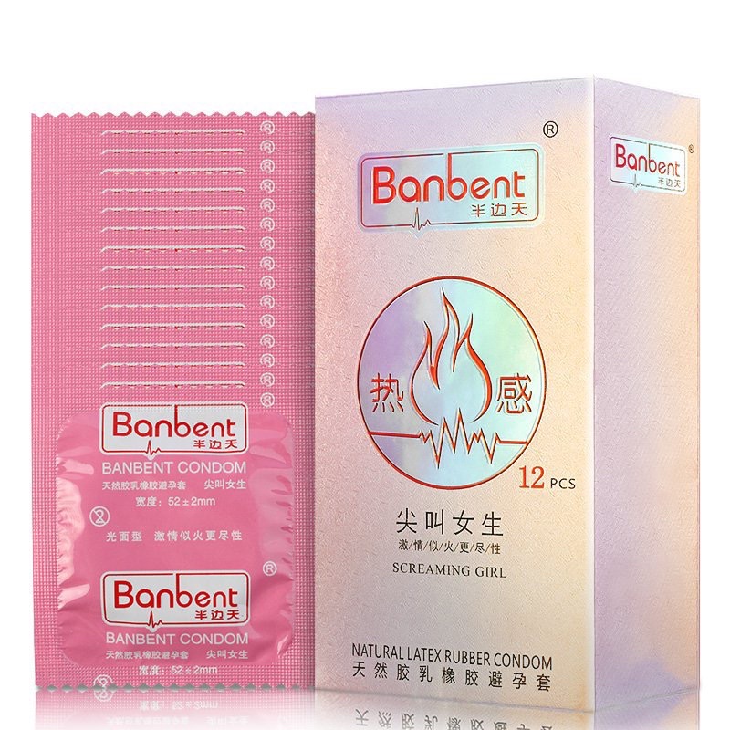 Bao cao su BANBENT Screaming girl 001, mỏng, nhiều gel, truyền nhiệt tốt, hương thơm Hộp 12 bcs