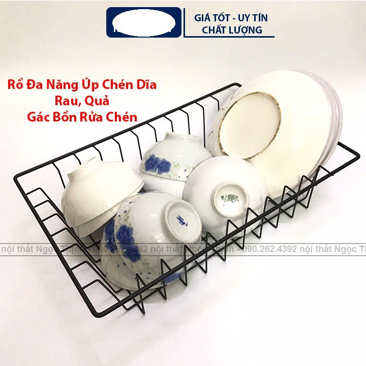 Mua Kệ rổ đa năng (NAN LƯỚI) rổ úp chén bát, dĩa xong nồi, rau, củ quả ...
