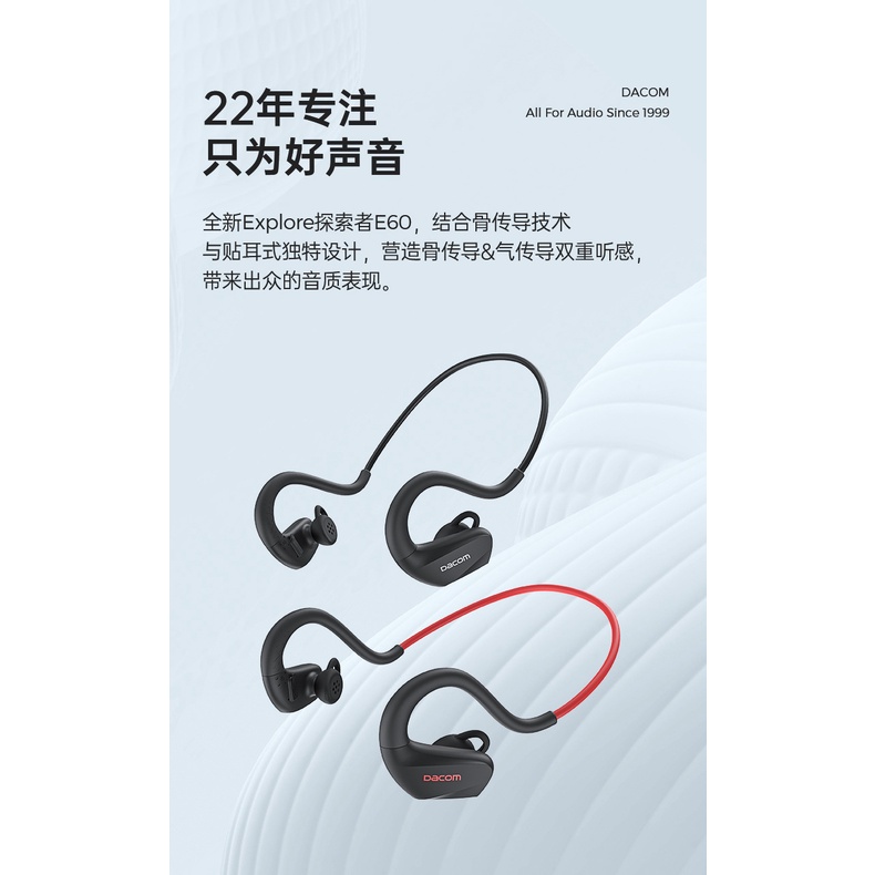 Dacom Tai Nghe Thể Thao DACOM E60 Không Dây Chống Thấm Nước IPX7 Chống Thấm Nước 20 Tiếng Tích Hợp Mic