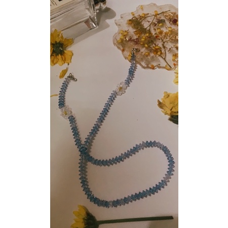 Dây đeo khẩu trang Handmade bằng hạt cườm dĩa phong cách Hàn Quốc