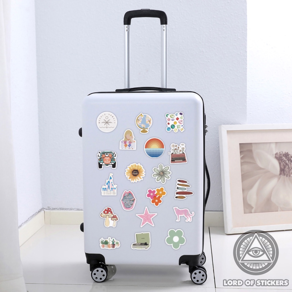 Set 50 Nhãn Dán Sticker Cute VSCO Phong Cách Hoạt Hình Chống Thấm Nước Trang Trí Mũ Nón Bảo Hiểm, Laptop, Điện Thoại, Sổ