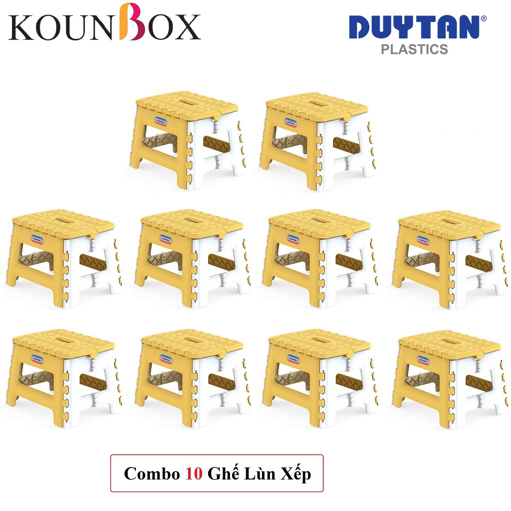 Combo 10 Ghế Nhựa Xếp Lùn Duy Tân (29,6 x 24 x 21,4 cm)