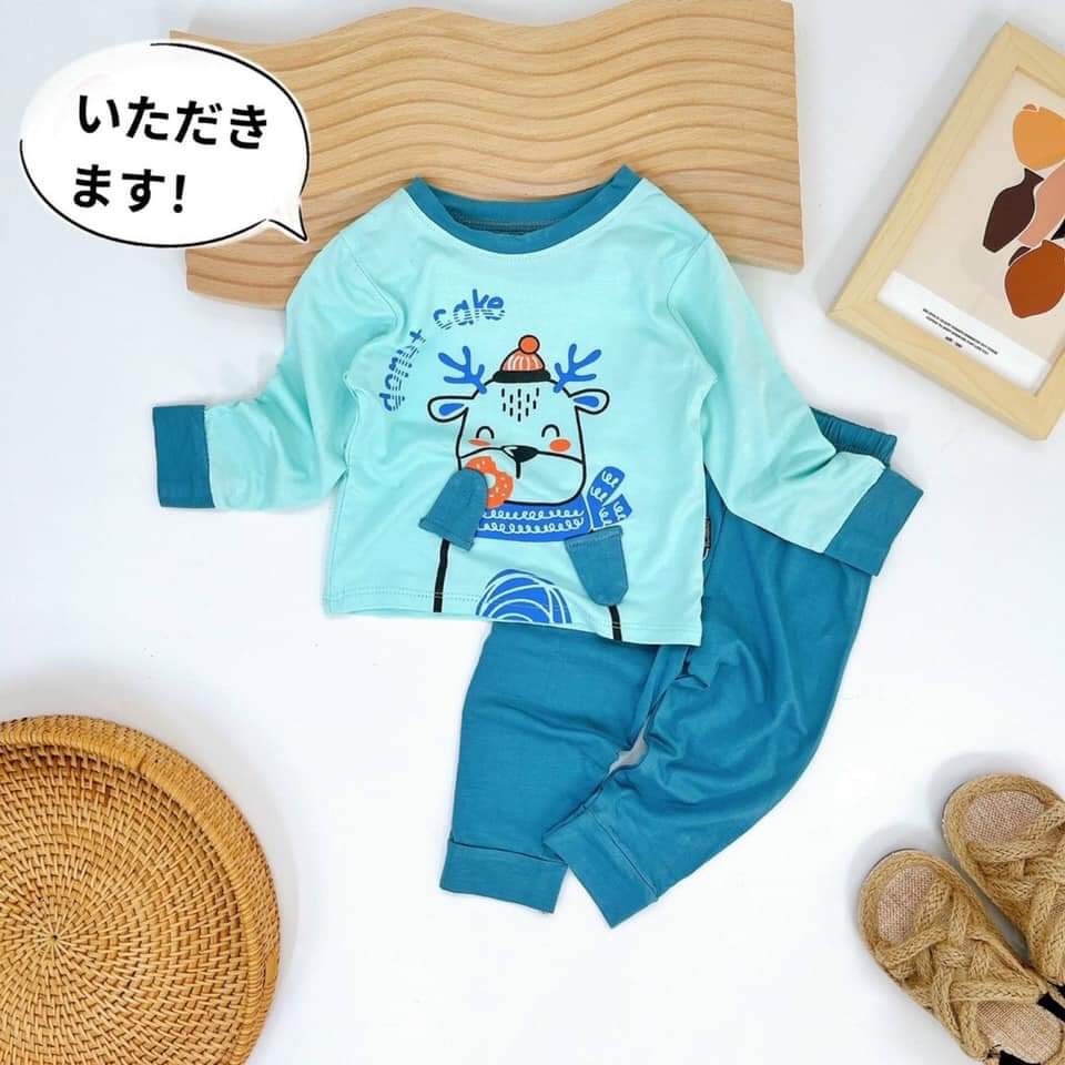 ( Size lẻ size ) Bộ dài tay minky mom cho bé trai và gái