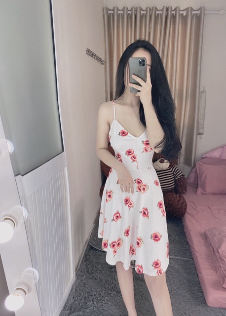 Đầm 2 dây đan dây lưng F.21