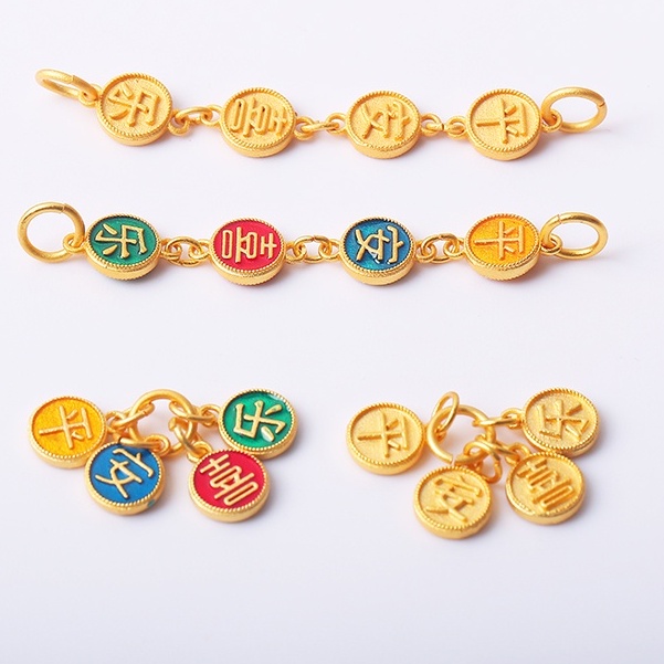 [Hàng Có Sẵn Giao Hàng Ngay Lập Phương] Mặt Dây Chuyền Chuỗi Hạt Tròn Nhỏ Màu Vàng Không Gây Dị Ứng Cao Chống Dị Ứng An Toàn Không Dị Ứng diyTrượt