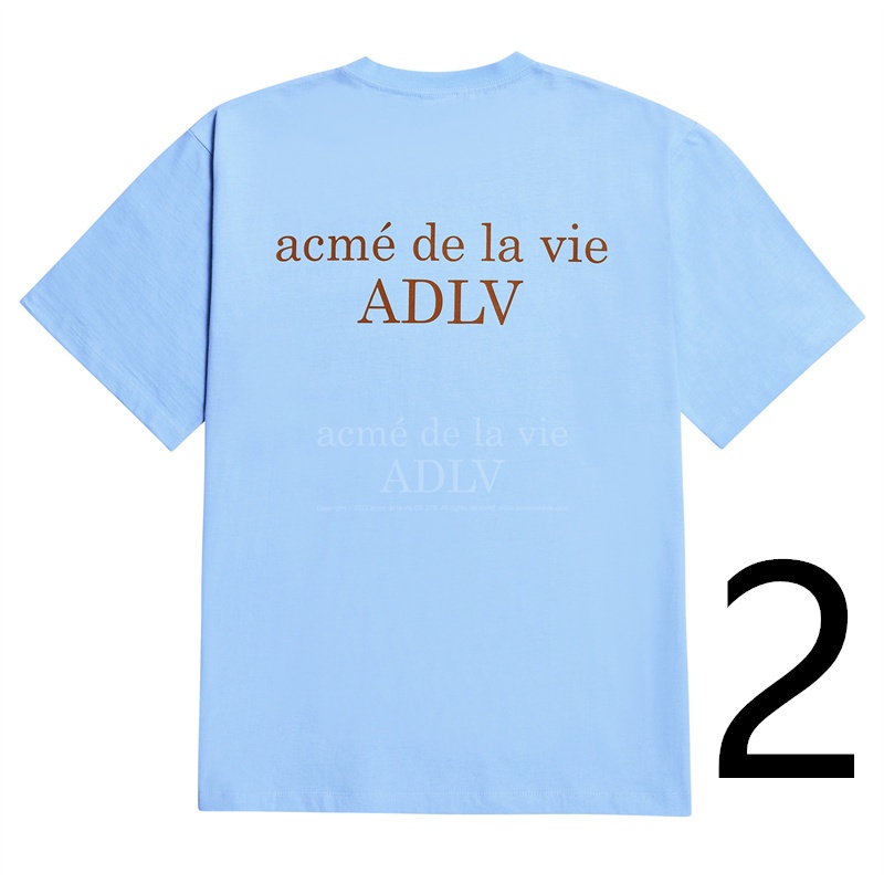 ADLV Áo Thun Cotton Tay Ngắn In Hình Cổ Điển 6 Màu Thời Trang Cho Nam Nữ