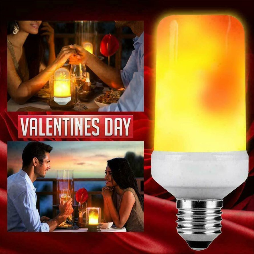 E27 LED Flicker Flame Light Bulb Mô phỏng Hiệu ứng cháy Cháy Đèn ngủ
